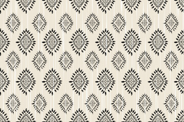 ikat Abstract Ethnic art. Seamless pattern tribal, folk embroidery, inbien style. Aztec geometric  ornament print.Design carpet, cover.wallpaper, wrapping,fabric,clothing.striped.Gypsy.Rug.African
