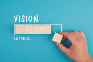 Vision loading, progress bar, personal development, planning the future target, business challenge,...