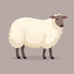 cute sheep vector flat 