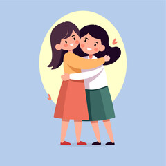 friends hugging each other