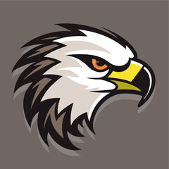 eagle head mascot flat vector