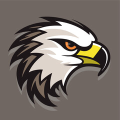 Obraz premium eagle head mascot flat vector