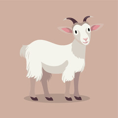 goat flat vector cartoon