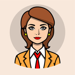 illustration female school teacher