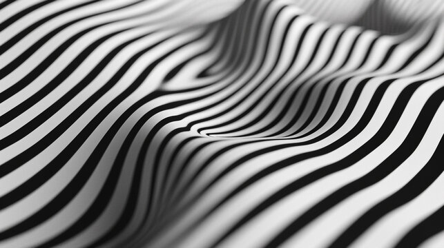 abstract background of monochrome stripes of their black and white colors. painting for homes and offices. wavy pattern.