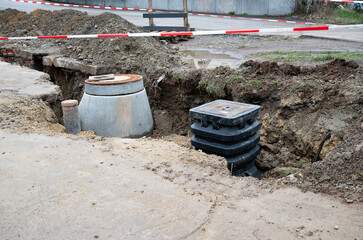 Replacement of water pipe leak, drain repair, emergency service, construction site