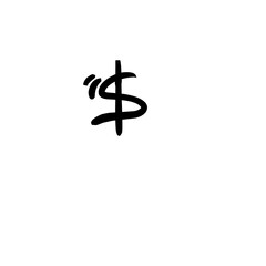 hand drawn doodle currency symbol