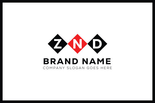 ZND letter logo design. ZND creative initials monogram letter logo. ZND business and real estate logo vector template.