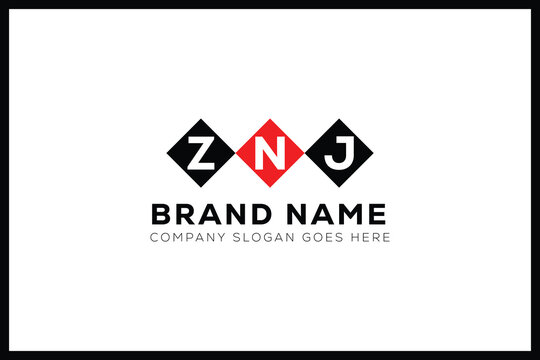 ZNJ letter logo design. ZNJ creative initials monogram letter logo. ZNJ business and real estate logo vector template.