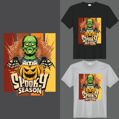 HALLOWEEN MONSTER T-Shirt creative design using adobe illustrator and your best choice...