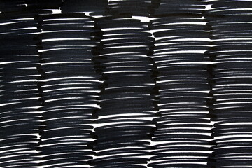 Black doodles drawn with a marker on a white isolated background.
