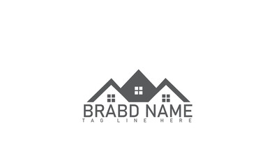 Abstract house logo design template. Colorful sign. Universal vector icon