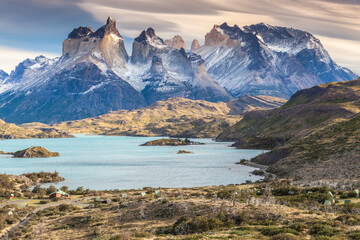 Nice view of Torres Del Paine National Park, Chile.