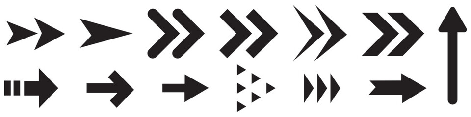 Arrow icons set. Arrow collection. Simple arrow big set. Vector illustration