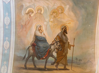 The fresco. Flight to Egypt