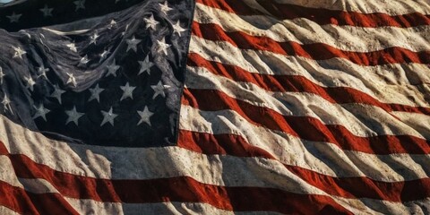 Flag of the United States of America as a background, close up.