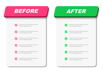 Before and After frame template modern style for design project