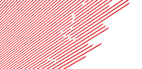 Red line wave and white abstract background