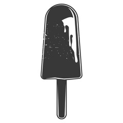 Silhouette ice cream stick black color only