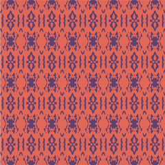 Blue and white watercolor ornament painted with watercolor on paper.