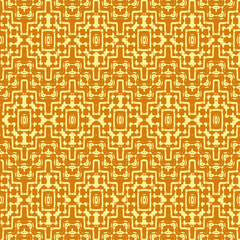 Fototapeta premium Blue and white watercolor ornament painted with watercolor on paper.