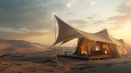 Foto op Canvas Luxury camping in the Arabian desert. © Сергей Дудиков