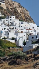 skiros or skyros greek iisland chora city from the west side in summer greece