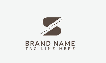 Road Way Asphalt Logo Letter S. S Road Logistics Letter Design in Vector template