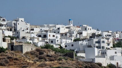 skiros or skyros greek iisland chora city from the west side in summer greece