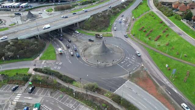 High Angle View of Dagenham Central London City of England United Kingdom