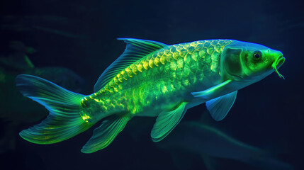  Luminescent fish, dark style.