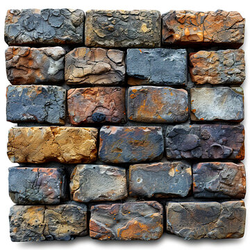 Creative Brick Images: Isolated on Transparent or White Backgrounds for Versatile Use