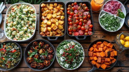 A community potluck dinner to celebrate the beginning of summer, featuring a variety of homemade...