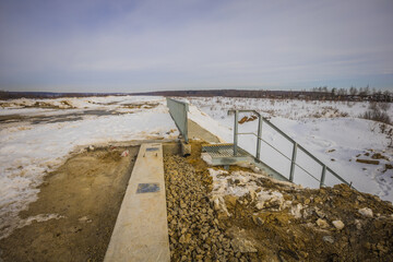 construction of a bridge on the M5 motorway