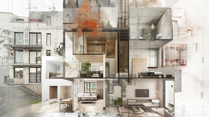 Promotional material for an architectural and construction bureau, showcasing innovative design and engineering expertise to bring visions to life