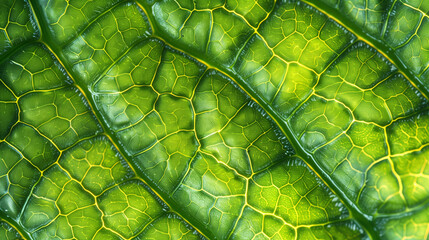 Ultra zoom on plant leaf stomata. Macro