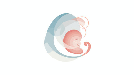 Baby Child Sweet Cute Outline Creative Abstract vector