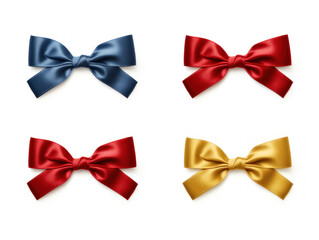 ribbon collection set isolated on transparent background, transparency image, removed background
