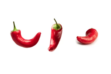 Outdoor kussens Red hot chili pepper isolated on a white background. © Nikolay