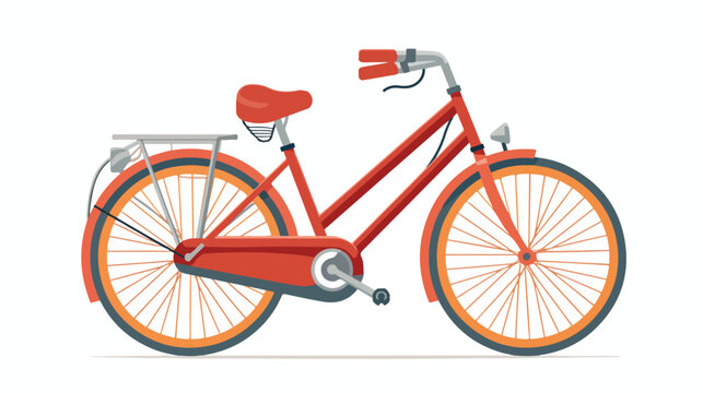 Bicycles equipment theme elements  flat vector isol
