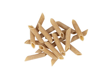 a small pile of wholemeal pasta