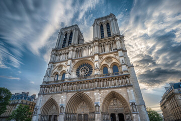 Fototapeta na wymiar Magnificent architectural gem in France
