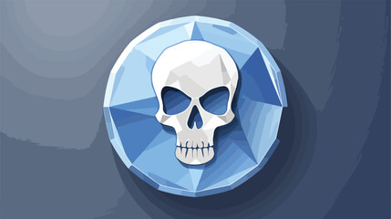 Bone icon isolated on special blue diamond button