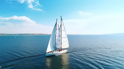 Rolgordijnen sailboat on the sea © Zain