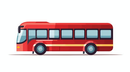 Bus Vector icon  flat vector isolated on white background