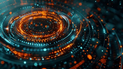 Obraz premium A futuristic concept embodying wireless systems, globalization through big data analytics