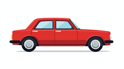 car side view symbol icon flat vector