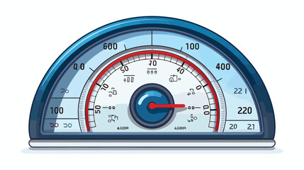 Car speedometer interface showing the speed 