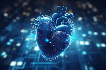 Model of heart function Simulate disease status and evaluate the results of treatment It allows researchers and doctors to experiment and develop more useful treatments  - obrazy, fototapety, plakaty