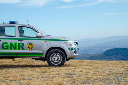 Vehicle of the portuguese Republican National Guard, GNR. Serra do Larouco, Montalegre council